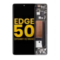 OLED Assembly With Frame Compatible For Motorola Moto Edge 50  (XT2407-3 / 2024) (Refurbished) (Koala Gray)