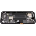 OLED Assembly With Frame (With Finger Print Scanner) Compatible For Google Pixel 8A (Refurbished) (Obsidian)