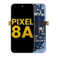 OLED Assembly With Frame (With Finger Print Scanner) Compatible For Google Pixel 8A (Refurbished) (Bay)