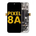 OLED Assembly With Frame (With Finger Print Scanner) Compatible For Google Pixel 8A (Refurbished) (Porcelain)