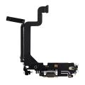 Charging Port Flex Cable Compatible For iPhone 14 Pro Max (Used OEM Pull) (Gold)