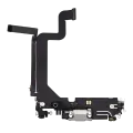 Charging Port Flex Cable Compatible For iPhone 14 Pro Max (Used OEM Pull) (Silver)