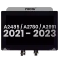 Complete LCD Display Assembly Compatible For MacBook Pro 16" (A2485 / Late 2021) / (A2780 / Late 2023 / (A2991 / Late 2023) (Used OEM Pull: Grade A) (Space Gray)