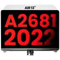 Complete LCD Display Assembly Compatible For MacBook Air 13" (A2681 / Mid 2022) (Aftermarket Plus) (Silver)