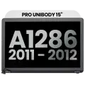 Complete LCD Display Assembly Compatible For MacBook Pro Unibody 15" (A1286 / Early 2011 / Late 2011 / Mid 2012) (Used OEM Pull: Grade B) (Glossy)
