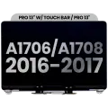Complete LCD Display Assembly Compatible For MacBook Pro 13" W/ Touch Bar / Pro 13" (A1706 / A1708 / Late 2016 / Mid 2017) (Used OEM Pull: Grade B) (Space Gray)