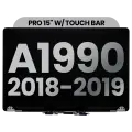 Complete LCD Display Assembly Compatible For MacBook Pro 15" Touch Bar (A1990 / Late 2018 / Early 2019) (Used OEM Pull: Grade B) (Space Gray)