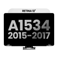 Complete LCD Display Assembly Compatible For MacBook Retina 12" (A1534 / Early 2015 / Early 2016 / Mid 2017) (Used OEM Pull: Grade A) (Silver)