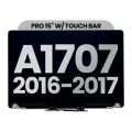 Complete LCD Display Assembly Compatible For MacBook Pro 15" W/ Touch Bar (A1707 / Late 2016 / Mid 2017) (Used OEM Pull: Grade A) (Space Gray)