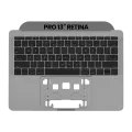 Top Case With Keyboard Compatible For MacBook Pro 13" Retina (A1708 / Late 2016 / Mid 2017) (US Keyboard) (Used OEM Pull: Grade New) (Space Gray)