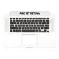 Top Case With Keyboard And Microphone Compatible For MacBook Pro 15" Retina (A1398 / Mid 2012 / Early 2013) (US English) (Used OEM Pull: Grade New)