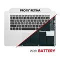Top Case Assembly With Battery And Keyboard Compatible For MacBook Pro 15" Retina (A1398 / Late 2013 / Mid 2014) (US Keyboard)