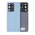 Back Cover Glass With Camera Lens Compatible For Samsung Galaxy S20 Ultra (No Logo) (Aftermarket Plus) (Cloud Blue)