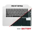 Top Case Assembly With Battery And Keyboard Compatible For MacBook Pro 15" Retina (A1398 / Mid 2015) (US Keyboard)