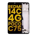 LCD Assembly With Frame Compatible For Xiaomi Redmi 14C 4G / Poco C75 (Refurbished) (All Colors)