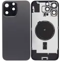 Back Glass w/ MagSafe Magnet For iPhone 16 Pro Max (Aftermarket) (Black Titanium) (No Logo)