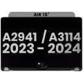 Complete LCD Display Assembly Compatible For MacBook Air 15" (A2941 / Mid 2023) / Air 15" (A3114 / Mid 2024) (Used OEM Pull: Grade A) (Space Gray)