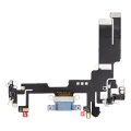 Charging Port Flex Cable Compatible For iPhone 14 (Used OEM Pull) (Blue)