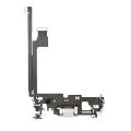Charging Port Flex Cable Compatible For iPhone 12 Pro Max (Used OEM Pull) (Silver)