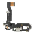 Charging Port Flex Cable Compatible For iPhone 12 / 12 Pro (Used OEM Pull) (Silver)