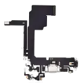 Charging Port Flex Cable Compatible For iPhone 15 Pro (Premium) (White Titanium)