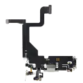 Charging Port Flex Cable Compatible For iPhone 13 Pro (Used OEM Pull) (Silver)