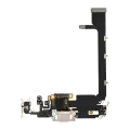 Charging Port Flex Cable With Board Compatible For iPhone 11 Pro Max (Aftermarket Plus) (Silver)