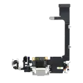 Charging Port Flex Cable With Board Compatible For iPhone 11 Pro (Premium) (Silver)