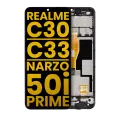 LCD Assembly With Frame Compatible For Realme C30 / C33 / Narzo 50i Prime (Refurbished) (All Colors)