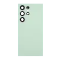 Back Cover Glass With Camera Lens Compatible For Samsung Galaxy S24 Ultra 5G (No Logo) (Aftermarket Plus) (Titanium Green)