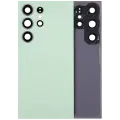 Back Cover Glass With Camera Lens Compatible For Samsung Galaxy S24 Ultra 5G (No Logo) (Aftermarket Plus) (Titanium Green)