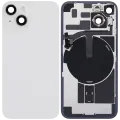 Back Glass With Steel Plate With Wireless NFC Charging MagSafe Magnet & Flashlight Flex Compatible For iPhone 14 (Used OEM Pull: Grade A) (Starlight)