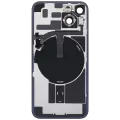 Back Glass With Steel Plate With Wireless NFC Charging MagSafe Magnet & Flashlight Flex Compatible For iPhone 14 (Used OEM Pull: Grade A) (Starlight)