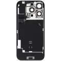 Back Glass With Steel Plate With Wireless NFC Charging MagSafe Magnet & Flashlight Flex Compatible For iPhone 16 Pro (Used OEM Pull: Grade B) (Black Titanium)