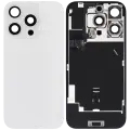 Back Glass With Steel Plate With Wireless NFC Charging MagSafe Magnet & Flashlight Flex Compatible For iPhone 16 Pro (Used OEM Pull: Grade B) (White Titanium)