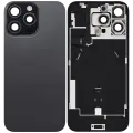 Back Glass With Steel Plate With Wireless NFC Charging MagSafe Magnet & Flashlight Flex Compatible For iPhone 16 Pro Max (Used OEM Pull: Grade B) (Black Titanium)