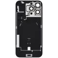 Back Glass With Steel Plate With Wireless NFC Charging MagSafe Magnet & Flashlight Flex Compatible For iPhone 16 Pro Max (Used OEM Pull: Grade B) (Black Titanium)