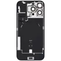Back Glass With Steel Plate With Wireless NFC Charging MagSafe Magnet & Flashlight Flex Compatible For iPhone 16 Pro Max (Used OEM Pull: Grade B) (Natural Titanium)