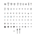 Complete Screw Set Compatible For iPhone 16 Pro
