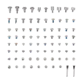 Complete Screw Set Compatible For iPhone 16 Pro Max