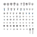 Complete Screw Set Compatible For iPhone 16 Pro Max