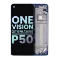 LCD Assembly With Frame Compatible For Motorola One Vision (XT1970 / 2019) / P50 (Genuine OEM) (Sapphire Gradient)