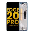 LCD Assembly With Frame Compatible For Motorola Edge 20 Pro (XT2153-1 / 2021) (Refurbished) (Iridescent Cloud)