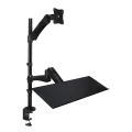 Sit-Stand Workstation Mount (SSM 7921) Height Adjustable Standing Desk for 22-27 Inch Monitors / Laptop / Keyboard (Mount-It) (Black)