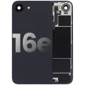 Back Glass With Steel Plate With Wireless NFC Charging MagSafe Magnet & Flashlight Flex Compatible For iPhone 16e (Used OEM Pull: Grade A) (Black)