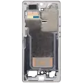 Mid-Frame Housing Compatible For Samsung Galaxy S25 Ultra (US & International Version) (Titanium White Silver)