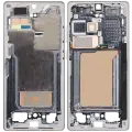 Mid-Frame Housing Compatible For Samsung Galaxy S25 Ultra (US & International Version) (Titanium White Silver)