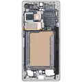 Mid-Frame Housing Compatible For Samsung Galaxy S25 Ultra (US & International Version) (Titanium White Silver)