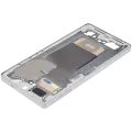 Mid-Frame Housing Compatible For Samsung Galaxy S25 Ultra (US & International Version) (Titanium White Silver)