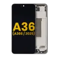 OLED Assembly With Frame Compatible For Samsung Galaxy A36 5G (A366 / 2025) (Refurbished) (Black)